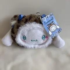 未使用　シナモロール ヒョウ柄　フェイスリールパスケース