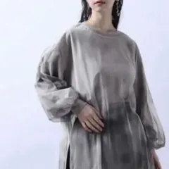 HARE リバーシブルチェールTシャツ グレー