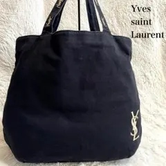 YSL ベロアロゴキャンバスブラック トートバッグ 2026年最新】YSL キャンバス トートの人気アイテム - メルカリ