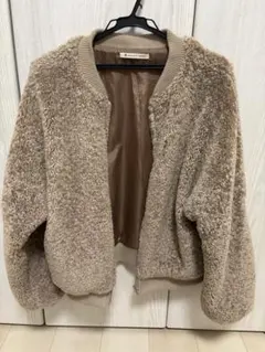 MAJESTIC LEGON フリースボンバージャケット ベージュ