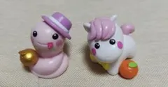 ピンクワームとユニコーンのマスコットセット