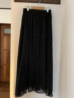 イング　黒 フレアスカート Mサイズ ポリエステル100%