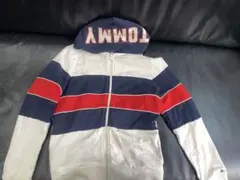 TOMMY ストライプフードパーカー