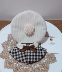 ぬい服　ベレー＆ケープ　10cm〜12cm
