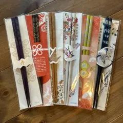 和風デザイン 木製箸 6セット