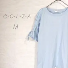 【コルザ】ハニーズ 袖リボンカットソー(M)水色 フェミニン 薄手 シンプルのサムネイル