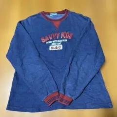 SAVVY KIDS トレーナー 160 ネイビー/レッド
