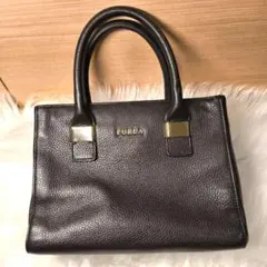 フルラ FURLA 黒 レザー 2WAY バッグ ハンドバッグ ショルダーバッグ