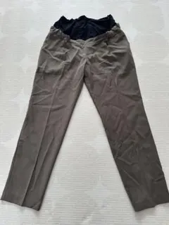 エンジェリーベ センタープレスパンツ マタニティ・産後 モカグレー M-L