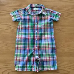 ポロ　ラルフローレン　チェック柄ロンパース　80サイズ