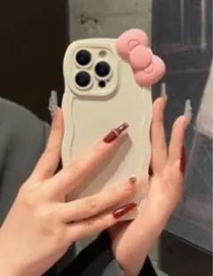 リボン キティ ホワイト iPhoneケース