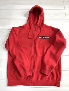 NIKE ナイキ JUST DO IT. フルジップパーカー レッド 赤 L