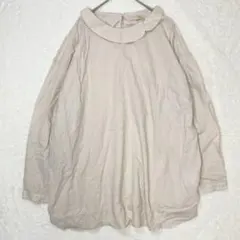 CROCODILE◆長袖チュニック(3L)ストライプ柄 大きいサイズ 綿100%