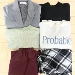 まとめ売り　ロングコート　レディース　冬服　スカート　セーター　コーデ売り