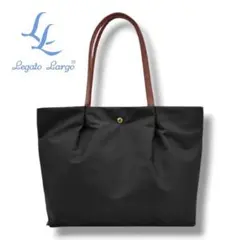 ほぼ未使用‼️LegatoLargo肩楽トートバッグ　撥水　別注ブラック×ブラウン
