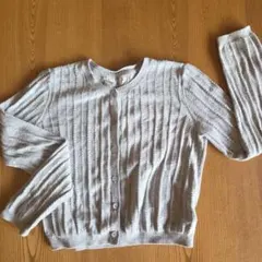 GAP 130cmグレーのリブ編みカーディガン
