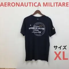 AERONAUTICA MILITARE メンズ半袖Tシャツ　紺　サイズXL