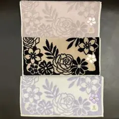 ランバン 新品未使用 フラワータオルハンカチ 3枚セット