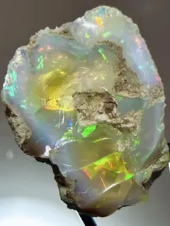 37ct】エチオピア オパール 原石 天然石 鉱物 標本 鉱石 ブルー - メルカリ