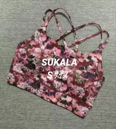 ⑳SUKALA スカーラ ヨガウェア ブラトップ 花柄 S レッド
