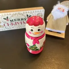 クリスマスオーナメント　マトリョーシカ　木製