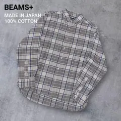美品 BEAMS ビームス プラス チェック ボタンダウン シャツ M-L