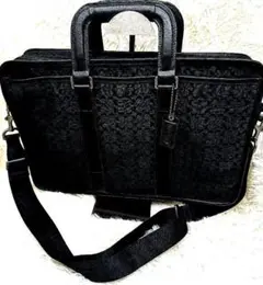 美品✨コーチ ビジネスバッグ A4収納可能 シグネチャ キャンバス 70759