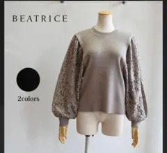 【新品未着用】BEATRICE レースバルーンスリーブ長袖