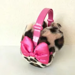 ディズニー　耳あて　ヒョウ柄　ミニー　イヤーマフ　ピンクリボン　レア　匿名配送