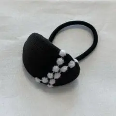 感謝価格❗️ミナペルホネンヘアゴム　handmade tambourineブラック