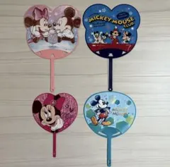 第一生命 ノベルティ ディズニー 団扇 うちわ 4点セット ミッキー ミニーのサムネイル