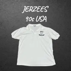 90s USA製 JERZEES 豚プリントポロシャツ グランジ 古着y2kのサムネイル