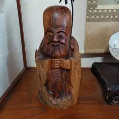 蔵出し　寿老人　近藤廣運　木彫　在銘　共箱　時代　縁起物　七福神　骨董　亀　彫刻　置物　 Yahoo!オークション -「寿老人」(根付) (東洋彫刻)の落札相場・落札価格