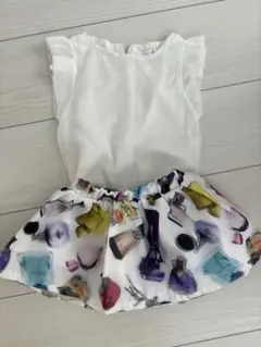 美品⭐︎フリル付きトップスとスカートセット90〜95cm