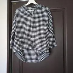 スタジオクリップ☆ギンガムチェック 七分袖チュニック☆F