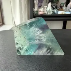 高発色 海の波模様】ヘミモルファイト 原石 スライス 約93×50×9mm