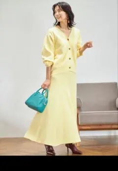 ノスタルジア　イエローフレアロングスカート