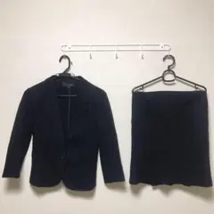 アンタイトル UNTITLED スカートスーツ Mサイズ 黒 ブラック