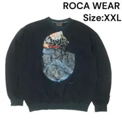 90s ROCA WEAR ビッグプリント ラインストーン 刺繍 スウェッ卜のサムネイル