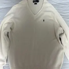 Polo by Ralph Lauren コットンVネックニット Lのサムネイル