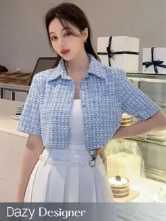 SHEIN シーイン　Dazy Designer レディース半袖チェック柄シャツのサムネイル