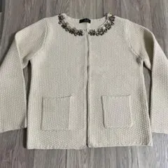 INED ビジュー付きニットボレロ