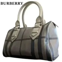 良品 BURBERRY ハンドバッグ スモークドチェック ヴィンテージレディース