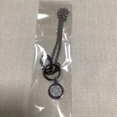 DIESEL キーリング　バックチャーム（チエーン付き　ロジュームメッキ仕上げ)