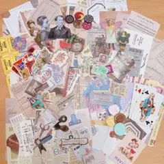 紙モノ コラージュ レトロ 素材紙 ヴィンテージ ジャンクジャーナル