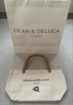 DEAN&DELUCA ハワイ限定　レザーハンドル　スモールトート　ナチュラル