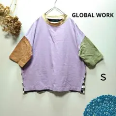 GLOBAL WORK グローバルワーク　USABIGクルーＴ　Ｔシャツボーダー