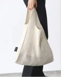 JEANASIS ジーナシス バッグ トートバッグ　アイボリー×シルバー