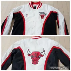 新品未使用 NBA シカゴブルズ ナイロン ジャケット デカロゴ ウォームアップ