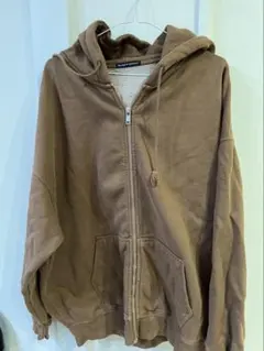 BRANDY MELVILLE フルジップパーカー ブラウン